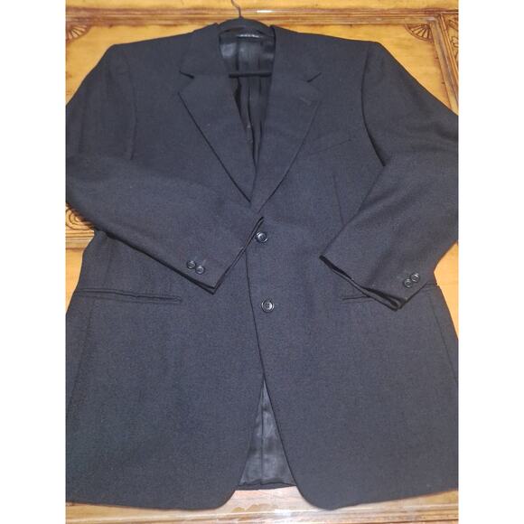 Canali Proposta Black Wool Blend Blazer Jacket 52R -EU 42R -US Made in Italy - Picture 2 of 7